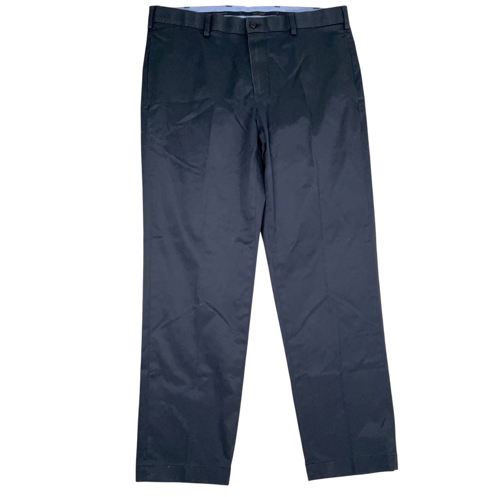 Brooks Brothers Chinos Mens 35x30 Navy Clark Fit Stretch Preppy Minimalist